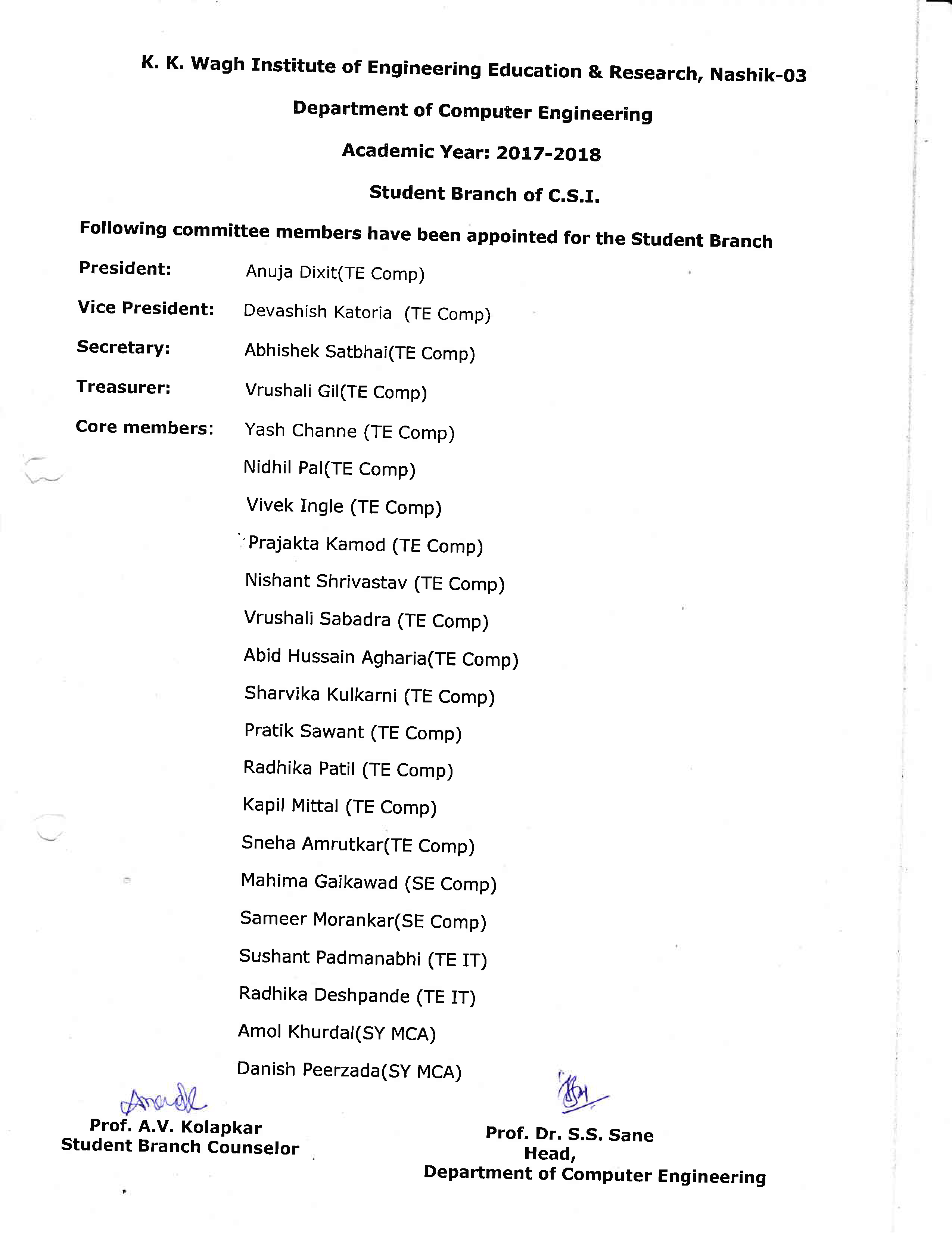 CSI_Student_Committee