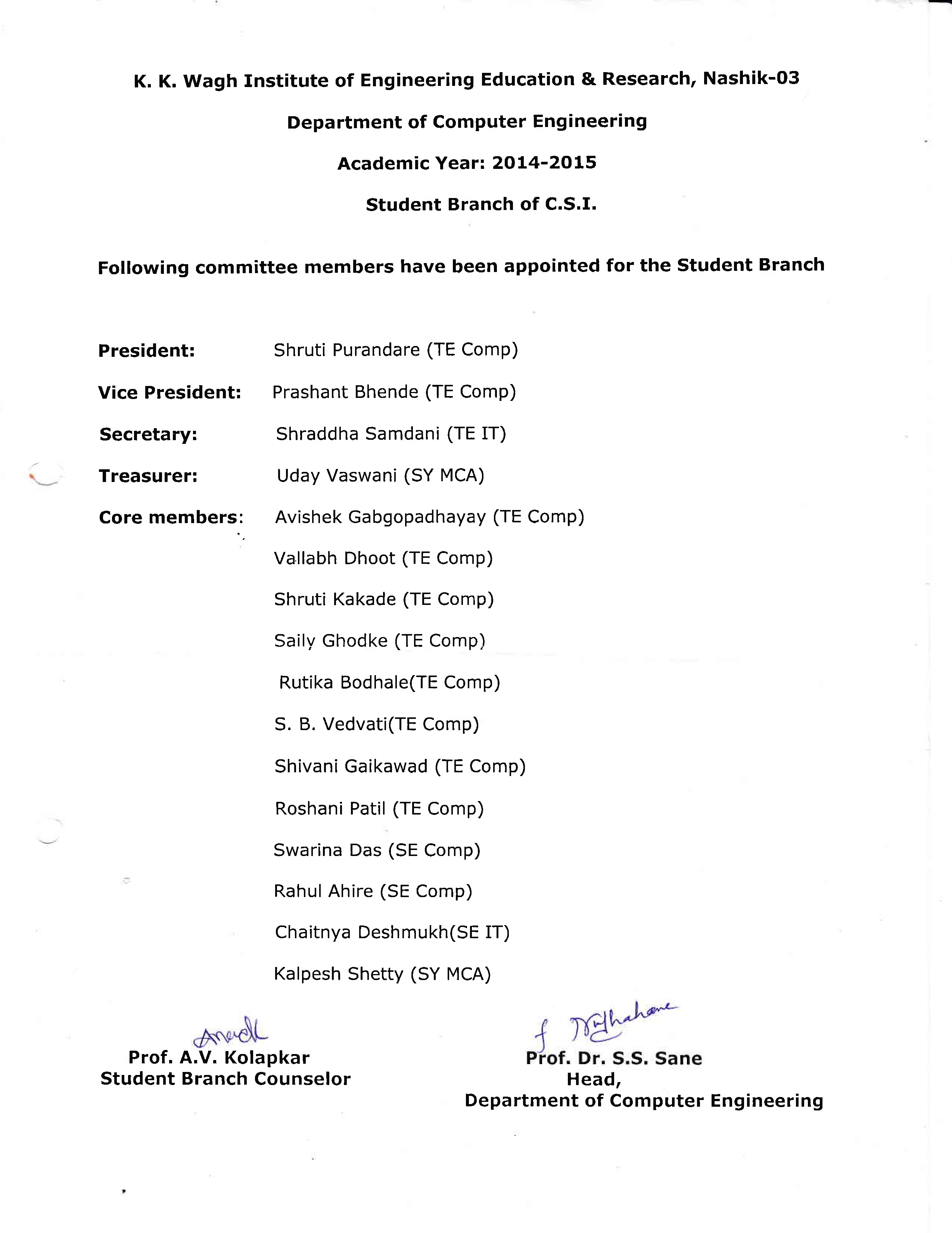CSI_Student_Committee