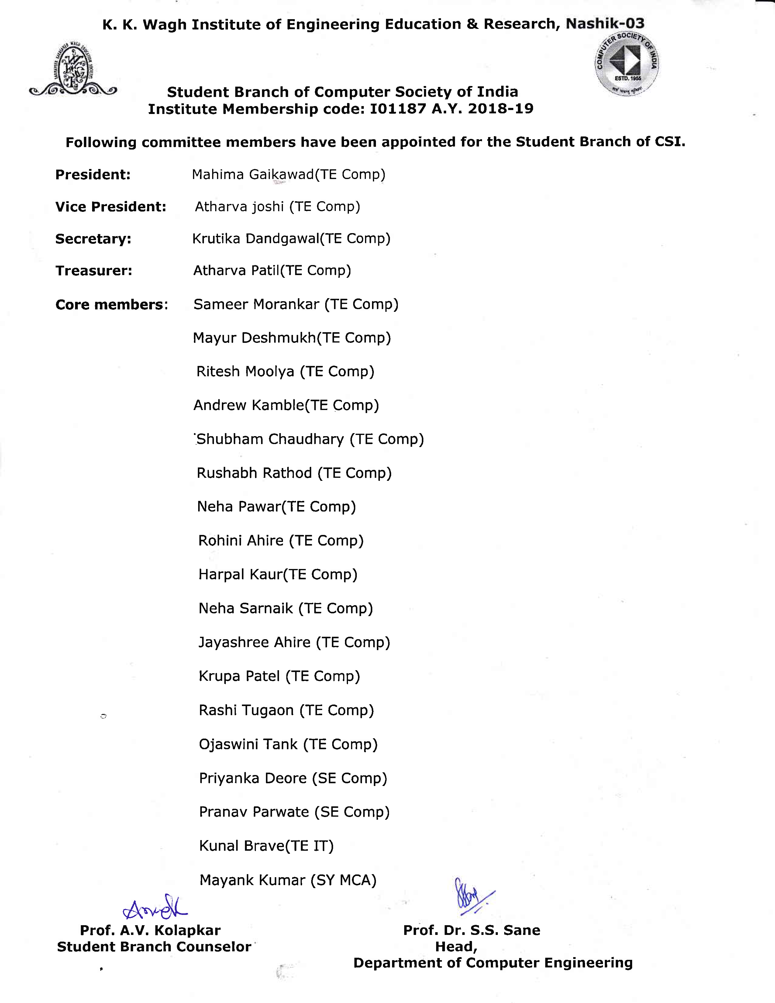CSI_Student_Committee
