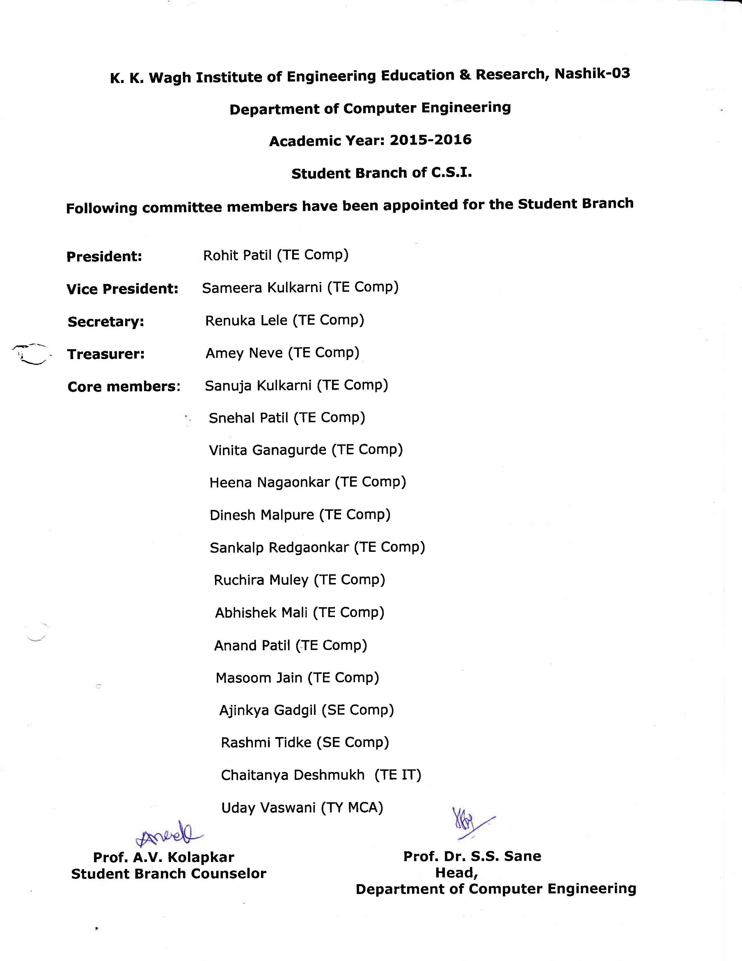CSI_Student_Committee