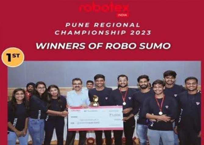 Winner in National level competition by Robotex India