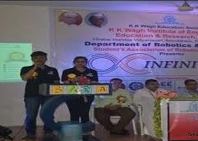 INFINITY 2K23 organised by SARA, Prof. P. J. Pawar, Prof. S. G. Gangurde and Prof. N. B. Gurule on the dice