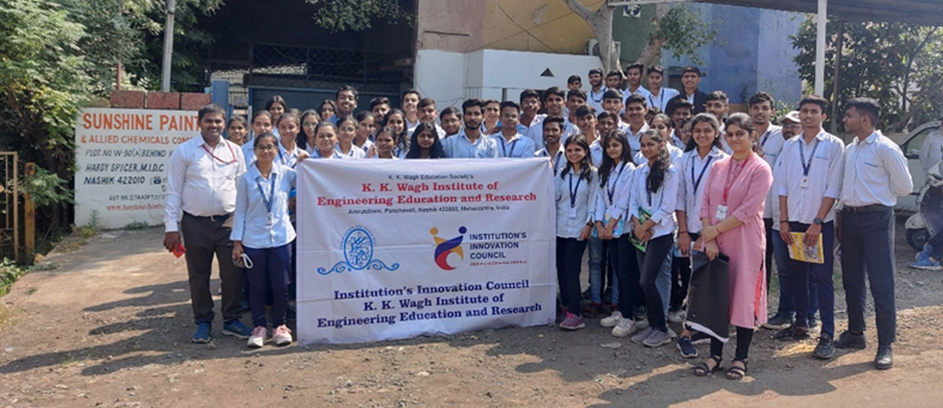  The Department of Applied Science has organized  industrial visit at Sunshine Paint Industry Ambad Nashik.