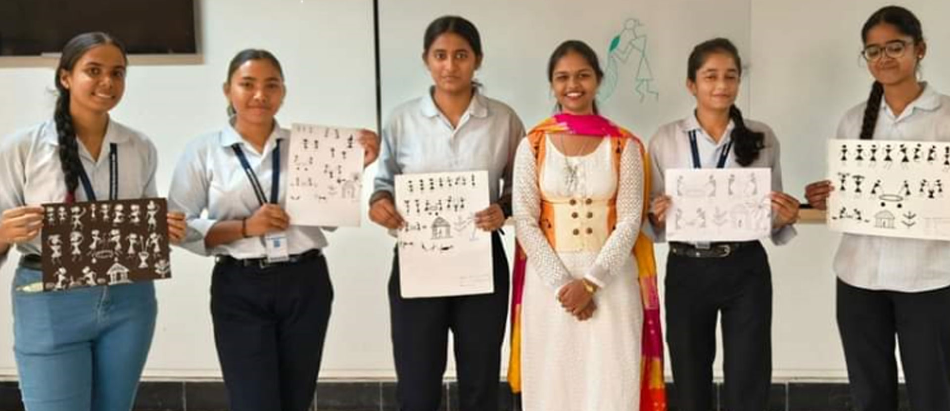 Warli Painting activity for F.Y.B.Tech students It was great opportunity for them to learn more about this traditional art form and to express their creativity.