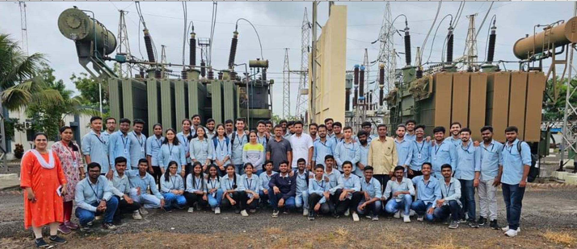 Industrial Visit for T.E Div A and B students was conducted on 23rd and 24th October 2023 in Takli Substation, Nashik