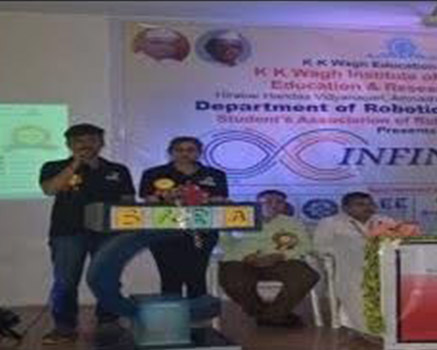 INFINITY 2K23 organised by SARA, Prof. P. J. Pawar, Prof. S. G. Gangurde and Prof. N. B. Gurule on the dice