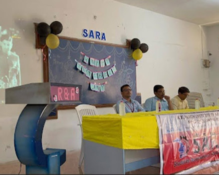 Teacher’s Day Event organised by SARA, Prof. P. J. Pawar, Prof. S. G. Gangurde and Prof. A. S. Kamble on the dice