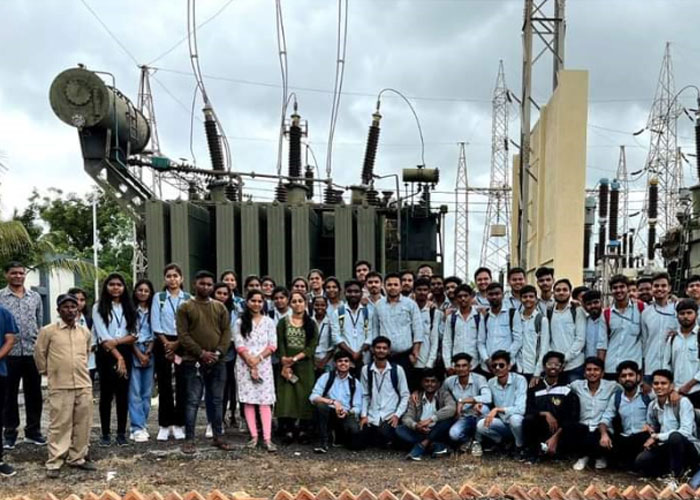 Industrial Visit for T.E Div A and B students was conducted on 23rd and 24th October 2023 in Takli Substation, Nashik